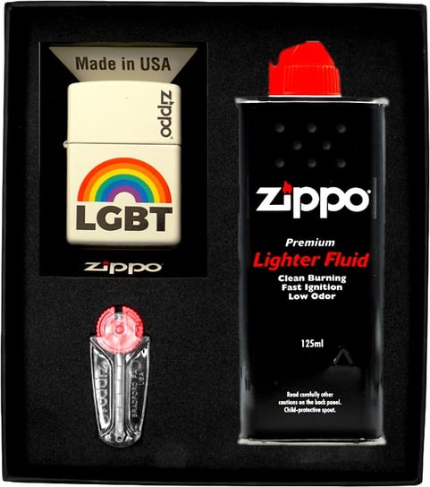 Zestaw ZIPPO Zapalniczka WHITE LGBT prezentowy*nr1 Zippo