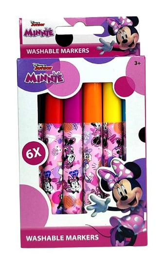 Zestaw Zmywalnych Mazaków Disney Minnie. 6 Sztuk. W&O