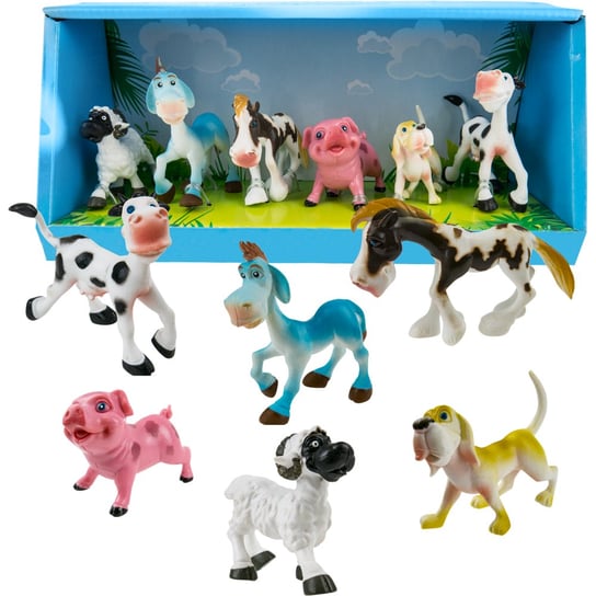 Zestaw zwierząt gumowych Farma figurki Gospodarstwo 6 sztuk KinderSafe