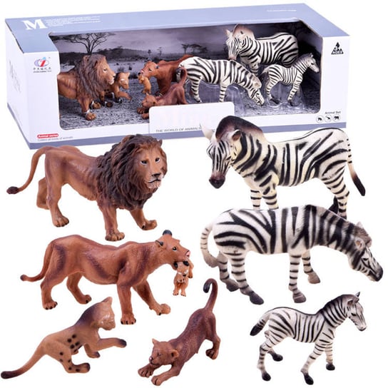 Zestaw zwierząt SAFARI figurki lew, zebry ZA2987 Inna marka