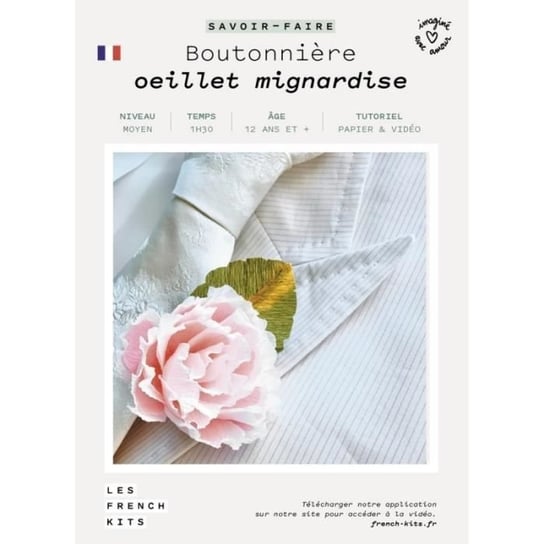 Zestawy Francuskie Kwiaty papierowe - Boutonniere - Śliczny goździk Inna marka