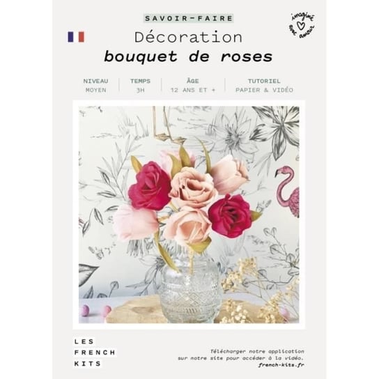 Zestawy Kwiatów Papierowych Francuskich - Dekoracja - Bukiet róż Inna marka