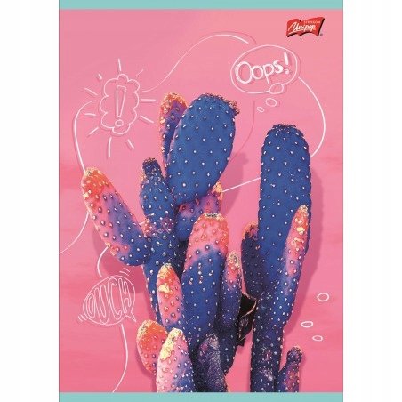 Zeszyt A4 Kratka Kratkę 60 Kartek Kwiaty Kaktusy Unipap