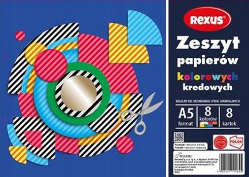 Zeszyt Papierów Kolorowych 8 Szt A4 Benjamin REXUS