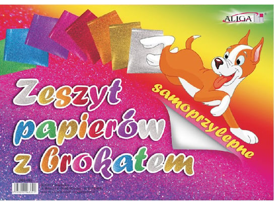 Zeszyt Papierów Kolorowych Brokat. Samoprz. B5 Zpbs-6389, Aliga Aliga