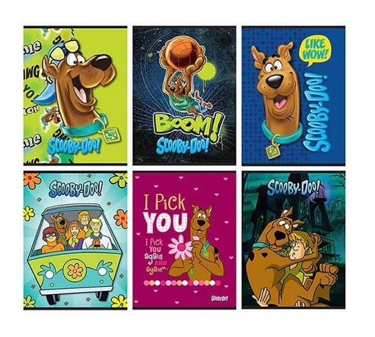 Zeszyt w kratkę, A5, Scooby-Doo, 10 sztuk, mix wzorów Eurocom