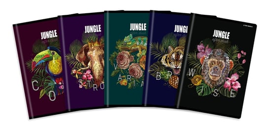 Zeszyt w kratkę, Jungle A5, 60 kartek, mix wzorów Top 2000