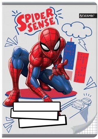 Zeszyt w linie A5 32 kartki Spiderman mix wzorów zeszyt Spider Man Beniamin