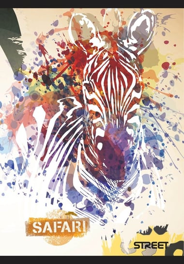 Zeszyt w linie A5 Safari Art, Zebra, STREET Eurocom