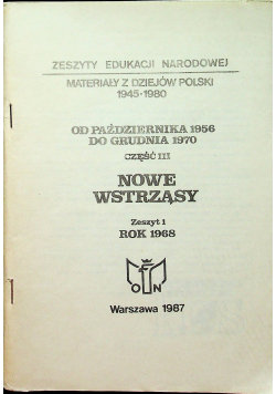 Zeszyty edukacji narodowej Nowe Wstrząsy zeszyt 1 Opracowanie zbiorowe