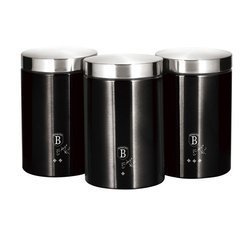 Zetaw pojemników Berlinger Haus Black Silver Collection, czarny, srebrny, 3 elementy, BH/6296 Berlinger Haus