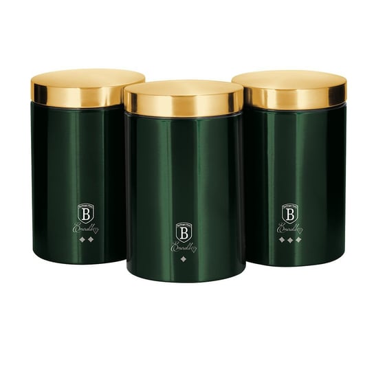 Zetaw pojemników kuchennych Berlinger Haus Emerald, zielony, 3 elementy, BH/6272 Berlinger Haus