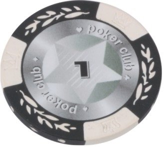Żeton Poker Club 14,5 g, Nominał 1, 25 szt. w rolce Evergreen