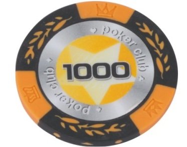 Żeton Poker Club 14,5 g, Nominał 1000, 25 szt. w rolce Evergreen