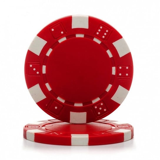 Żetony do pokera Dice, 11,5 g, Czerwony, 25 szt. w rolce Evergreen