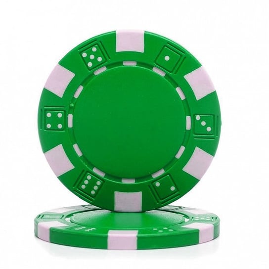 Żetony do pokera Dice, 11,5 g, Zielony, 25 szt. w rolce Evergreen