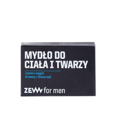 Zew For Men, Mydło 3w1 do twarzy, ciała i włosów z węglem drzewnym z Bieszczad, 85 ml Zew For Men