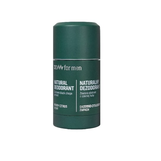 Zew For Men, Naturalny dezodorant w sztyfcie z czarną hubą, 80 g Zew For Men
