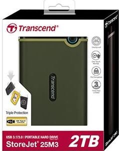Zewnętrzny dysk twardy HDD TRANSCEND Slim StoreJet 25M3, 2.5", 2 TB, USB 3.1 Transcend