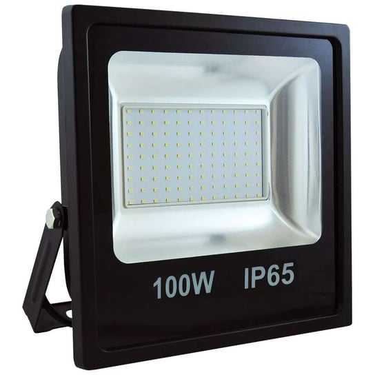 Zewnętrzny projektor NAŚWIETLACZ 306722 Polux metalowa OPRAWA outdoor LED 100W 6500K do ogrodu IP65 czarna POLUX