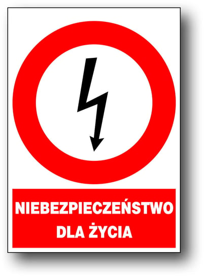 Zez/A-1 Znak Elektrycz Niebezpieczeństwo Dla Życia Mój Dom Bis