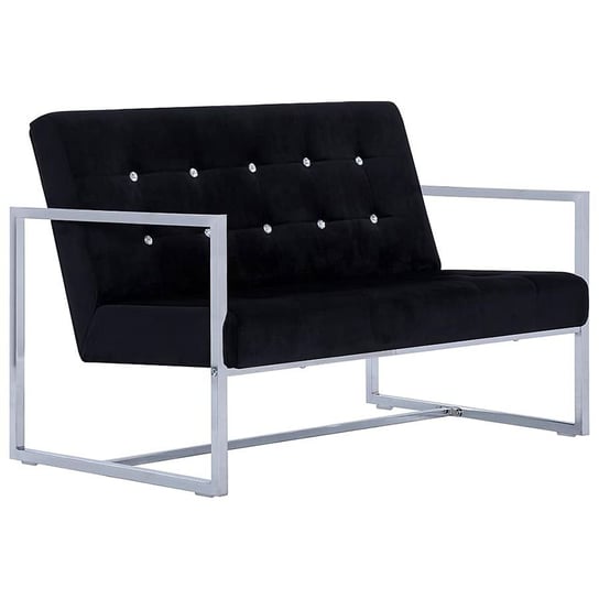 Zgrabna 2-osobowa sofa EDINOS Mefir, czarna, 78x81x114 cm Elior
