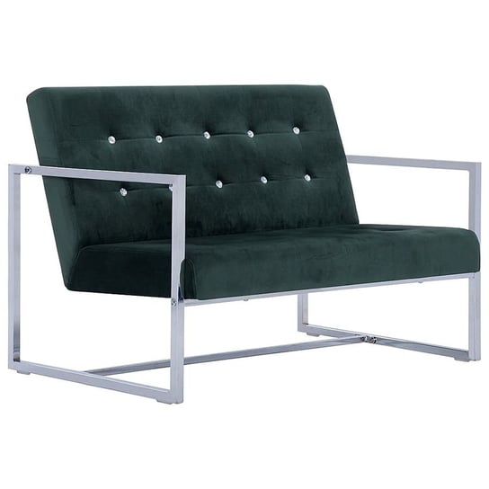 Zgrabna 2-osobowa sofa ELIOR Mefir, ciemnozielona, 78x81x114 cm Elior