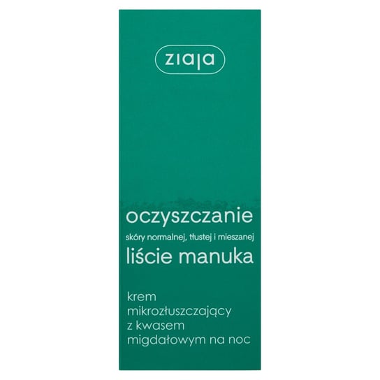 Ziaja, Liście Manuka, krem mikrozłuszczający z kwasem migdałowym, 50 ml Ziaja