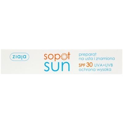 Ziaja, Sopot Sun, preparat do ochrony ust i znamion, SPF 30, 15 ml Ziaja