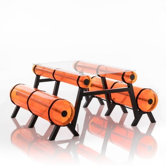 Ziba Table 1,5M Aluminium Frame Orange MOJOW