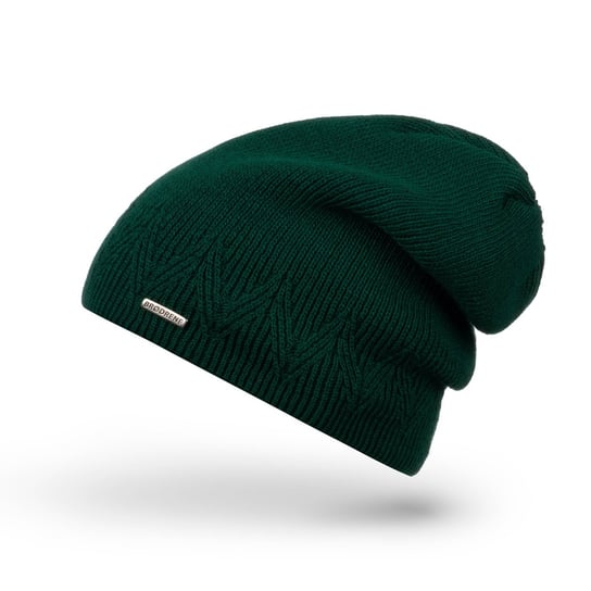 Zielona czapka damska zimowa cz27 brodrene Brodrene