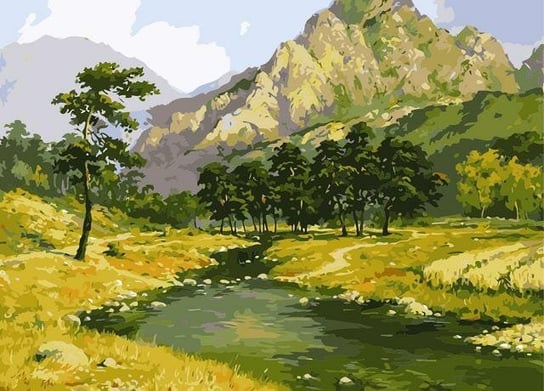 Zielona dolina - Malowanie po numerach 50x40 cm ArtOnly
