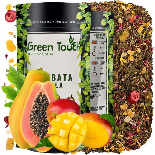 Zielona herbata RAJSKI PTAK liściasta mango papaja ananas Green Touch 50 g Inna marka