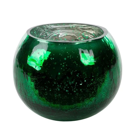 Zielona osłona doniczki szklana dekoracyjna kula Eurofirany
