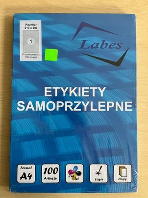 Zielone Etykiety Samoprzylepne Labes 210x297 - 400 sztuk NIKCORP