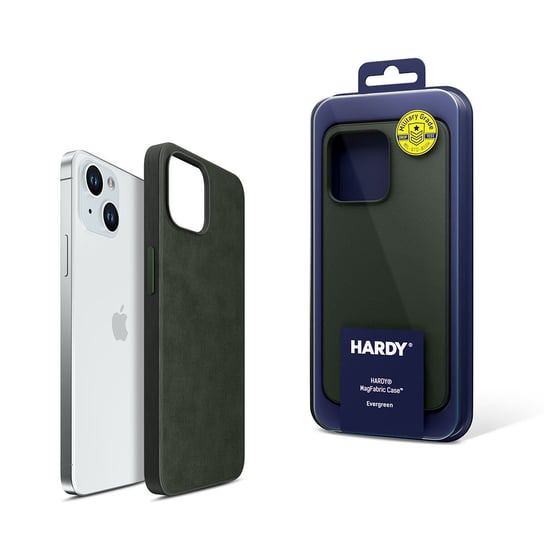 Zielone stylowe etui cover plecki na tył iPhone 15 3mk HARDY MagFabric Case 3MK