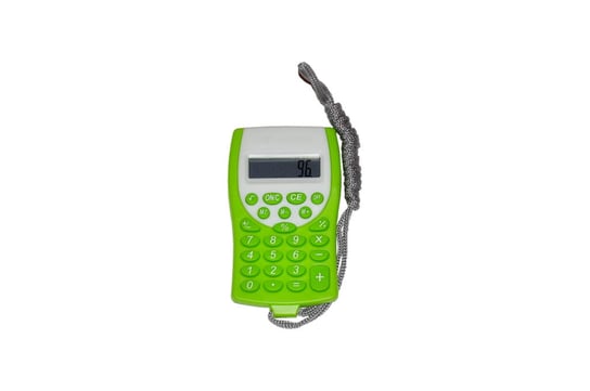 Zielony Kalkulator + Smycz Na Tablice Manipulacyjną. Zabawki Sensoryczne