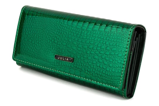 Zielony piękny damski portfel skórzany Julia Rosso bigiel F66 zielony Julia Rosso