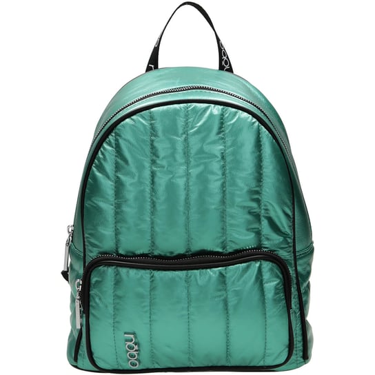 Zielony pikowany plecak Nobo z logowanymi paskami Nobo