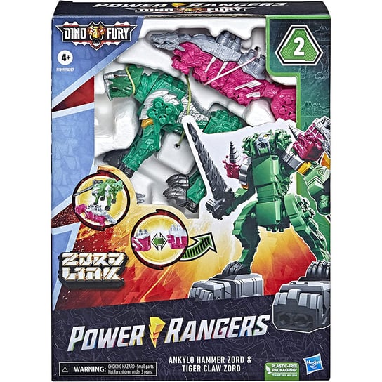 Zielony Power Rangers Dino Fury Tiger Claw Zord 3W1 Hasbro