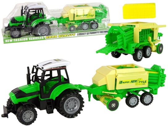 Zielony Traktor z Prasą Napęd Frykcyjny LEAN CARS Inna marka