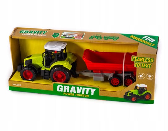 Zielony Traktor Z Przyczepą Maszyna Rolnicza Midex