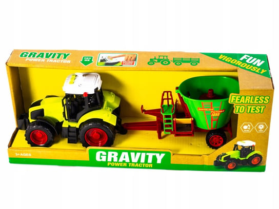 Zielony Traktor Z Przyczepą Rolniczą Traktorek Midex
