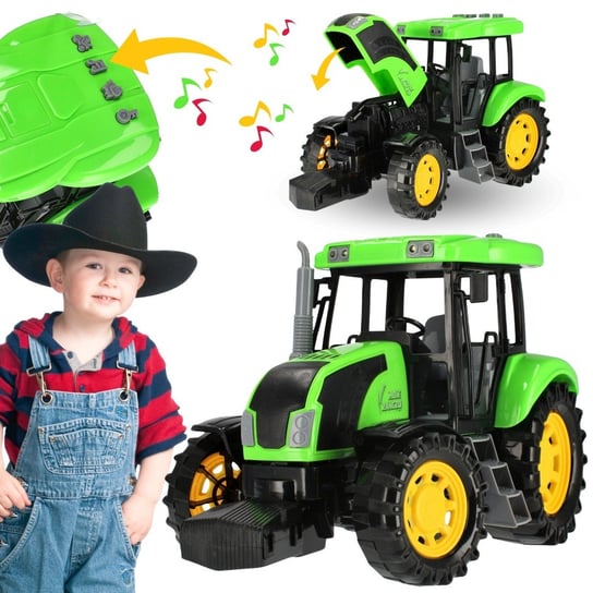 Zielony traktor zabawka polska wersja Moje Ranczo MEGA CREATIVE Mega Creative