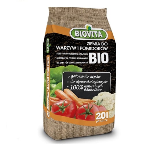 Ziemia do warzyw i pomidorów BIO 20 l biovita BIOVITA