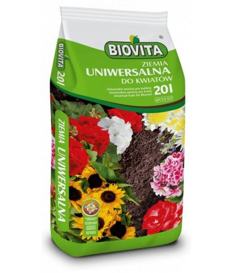 Ziemia uniwersalna do kwiatów BIOVITA 20L BIOVITA