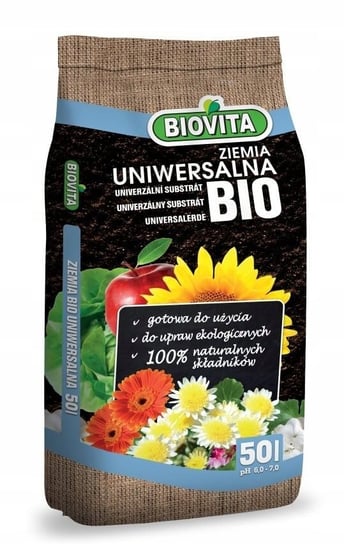 Ziemia Uniwersalna Do Kwiatów Roślin Bio Naturalna 50L BIOVITA