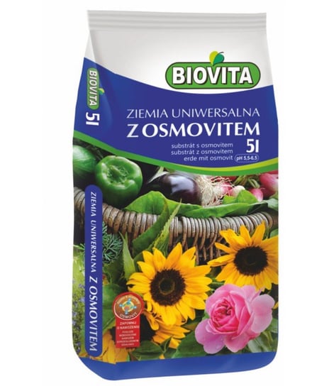 Ziemia uniwersalna do kwiatów z osmovitem BIOVITA 5L BIOVITA