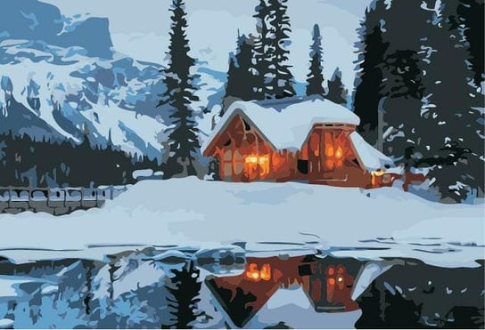Zimą w górach - Malowanie po numerach 30x40 cm ArtOnly