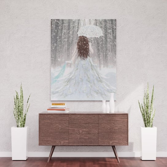 Zimowa dama - Malowanie po numerach 50x40 cm ArtOnly